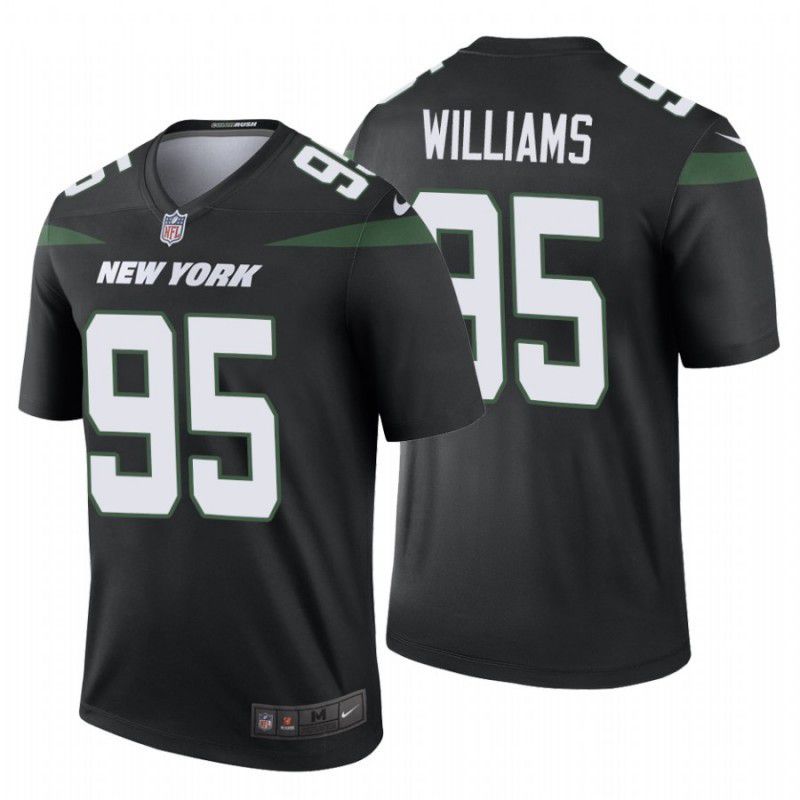 Men New York Jets #95 Quinnen Williams Nike Black Color Rush Legend NFL Jersey